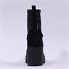 Marco Moreo Liege Front Zip Wedge Boot - Black Suede